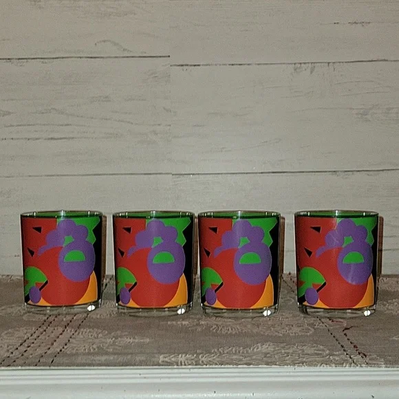 VintageStotter Colorful Fruit Ice Bucket & Cup Set13 Pieces